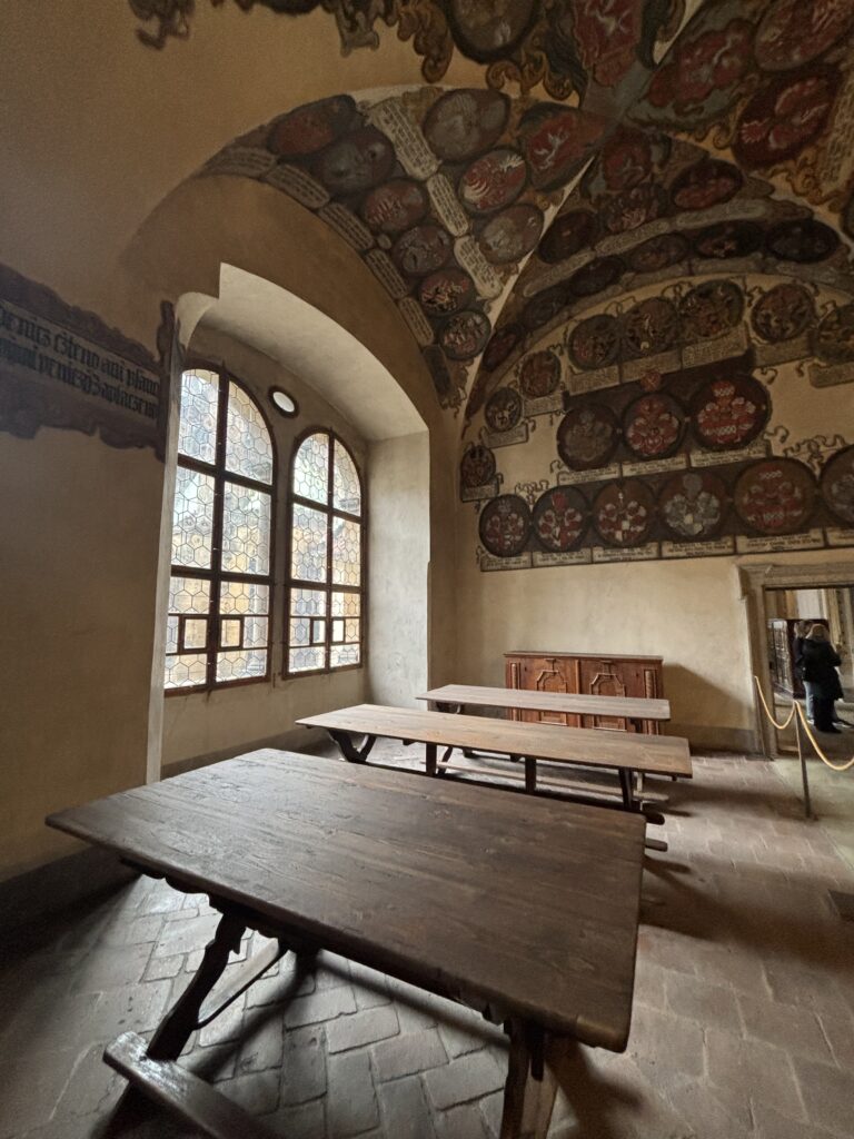Salle à manger dans le chateau de Prague