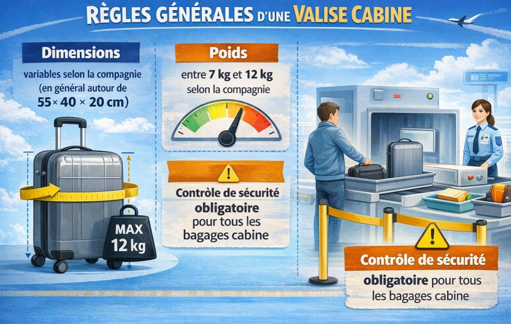 Les règles générales d’une valise cabine