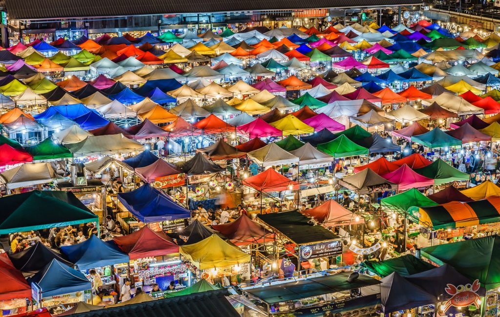 Train Night Market Srinagarindra Bangkok